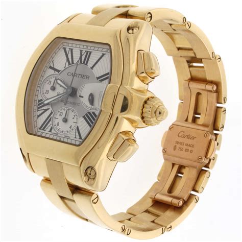 cartier roadster gold men's